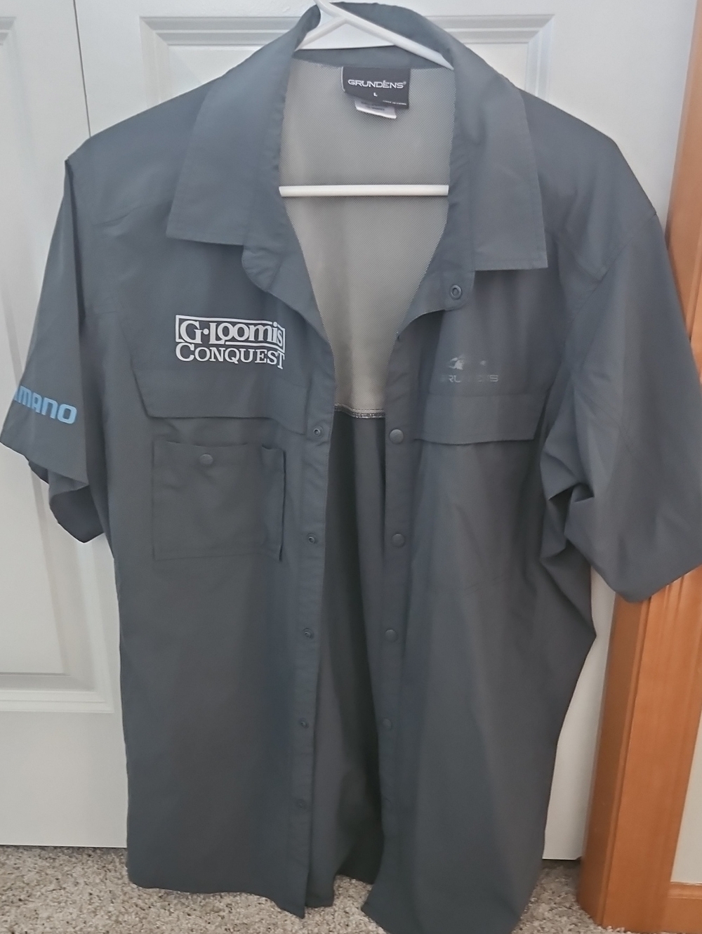 Grundens Men's Short-Sleeve Fishing Shirt - Gray